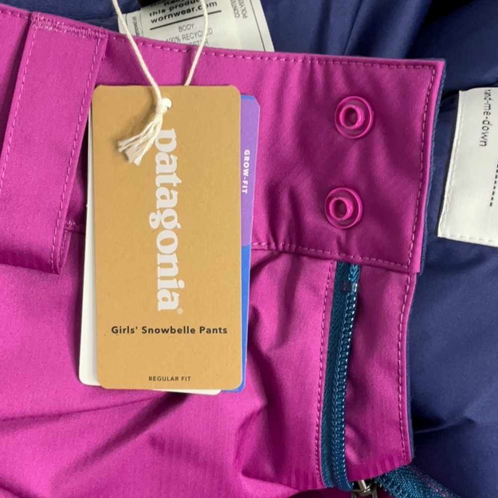 Patagonia Girls Snowbelle Pants Amaranth Pink NWT Size S (7-8) - Picture 7 of 14